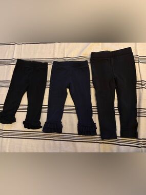 Crewcuts Navy and Black set of Kids Leggings